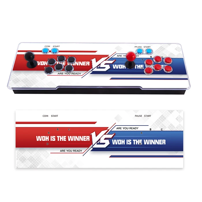 Factory direct sale  console case multi color double Arcade Game acrylic panel 1000 games