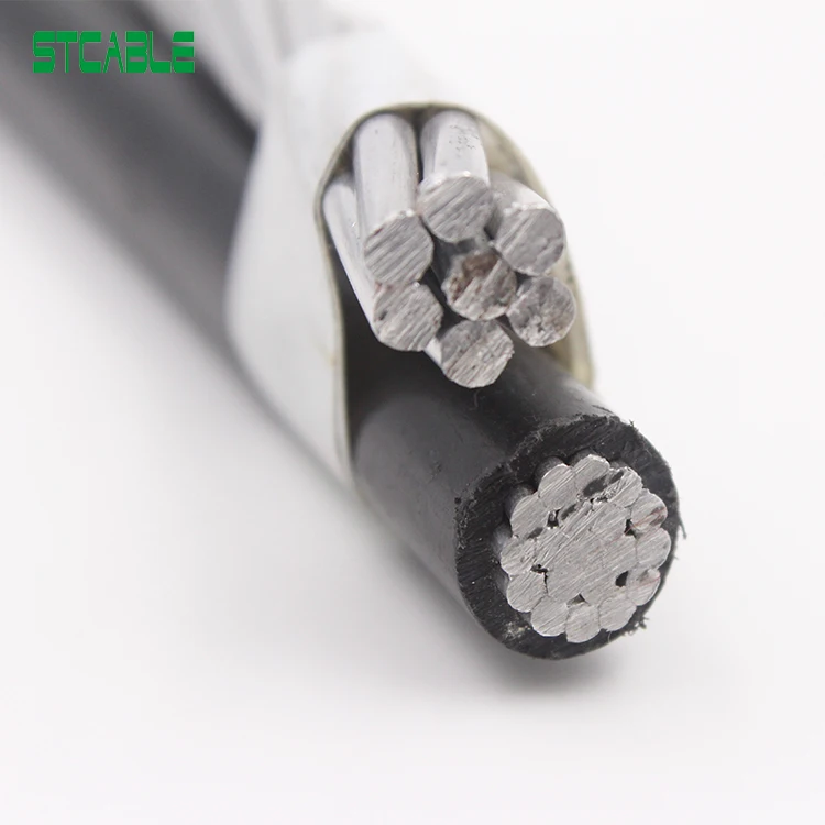 Low voltage Aluminum AWG  triplex service drop abc cable Overhead Aerial Bundled Cable