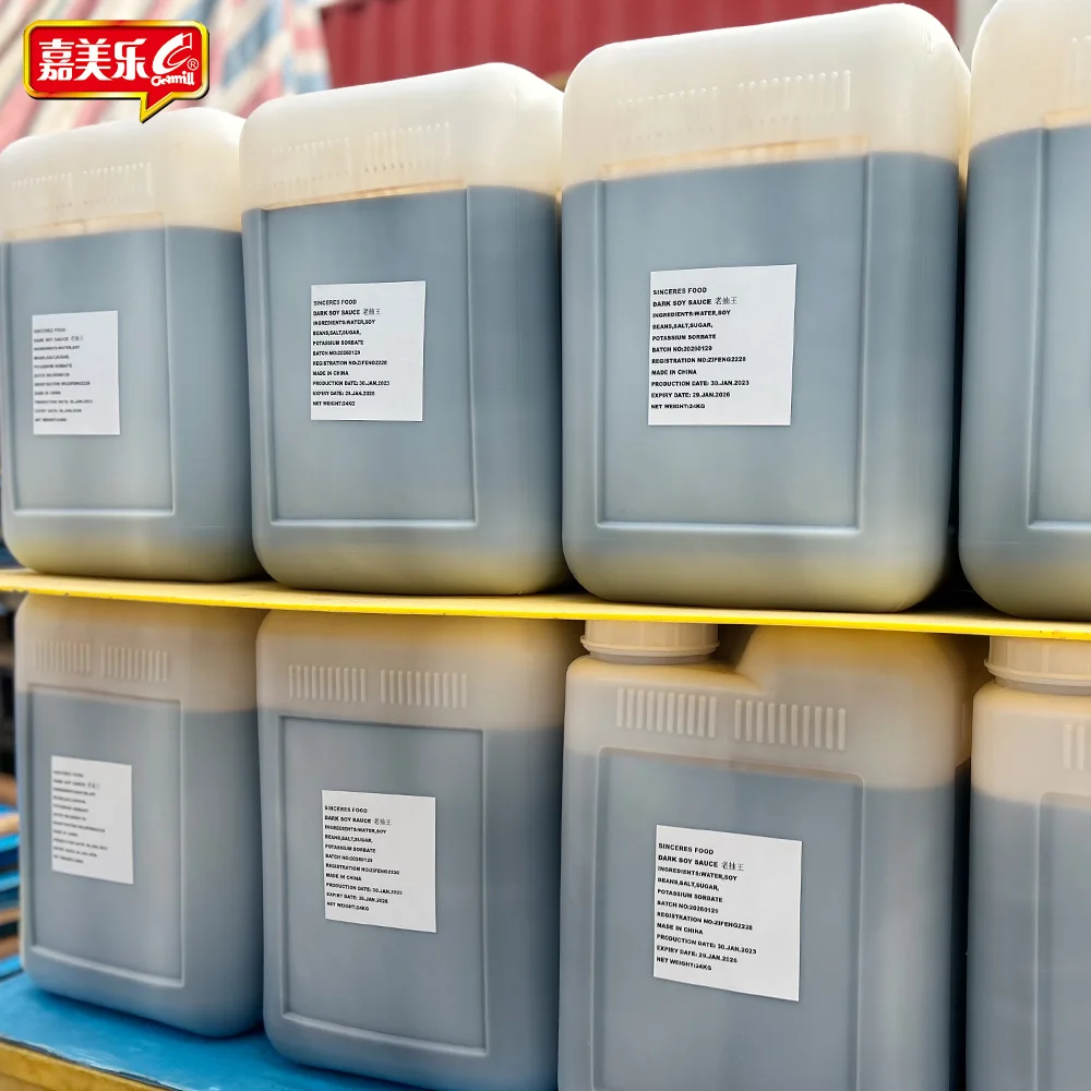 Manufacturer OEM 1000L Drum Soya Sauce Dark Chinese Organic Distributor Wholesale Bulk Food Seasoning Concentrated Raw Soy Sauce