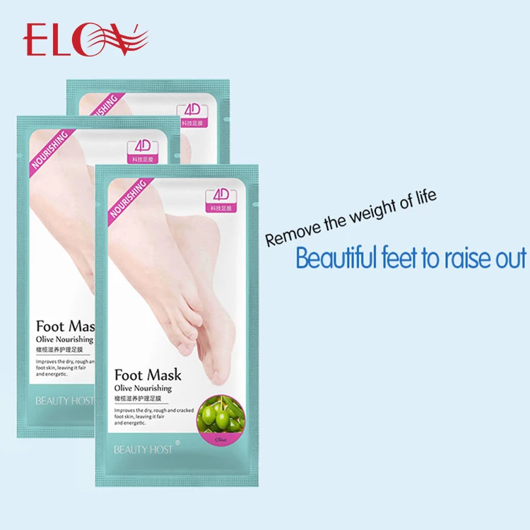 Korea Fashion Whitening And Moisturizing Foot Patch Popular OEM Service Olive Nourishing Skin Peeling Foot Mask For Sale