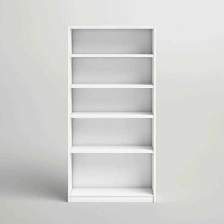 24 Years factory direct 5 tier white wood simple minimalist bookcase