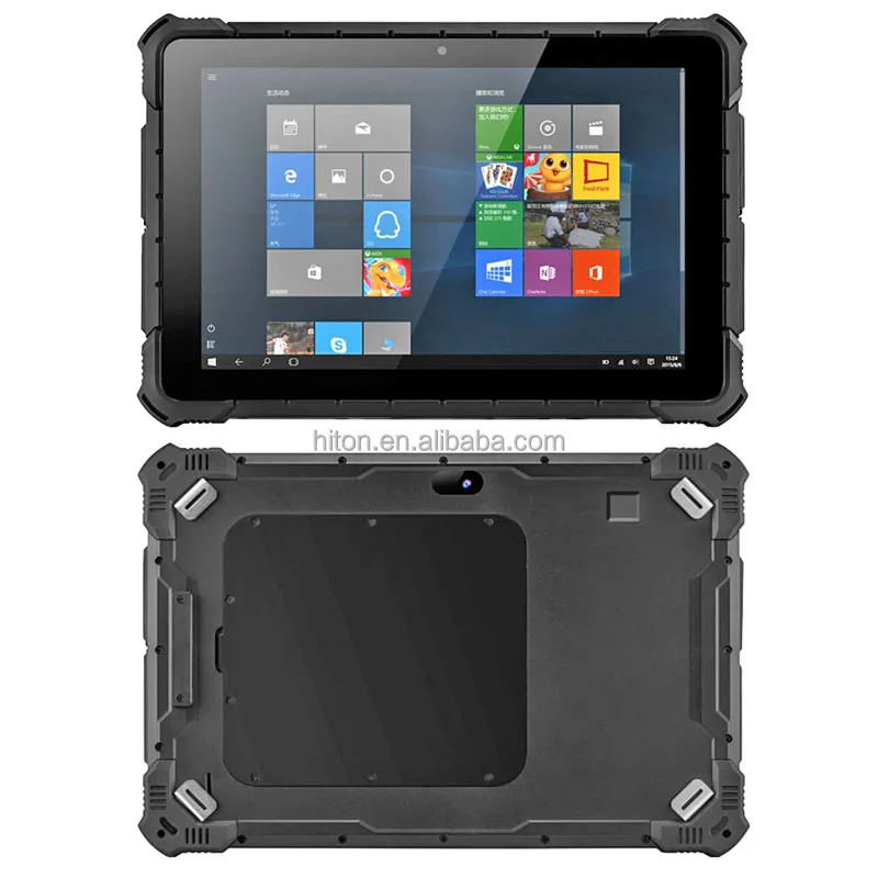 Cheapest Factory  10.1 inches Intel 3.2 Ghz Win 10 pro OS IP67 8GB+128GB NFC 2D Barcode RJ45 port fingerprint rugged tablet pc