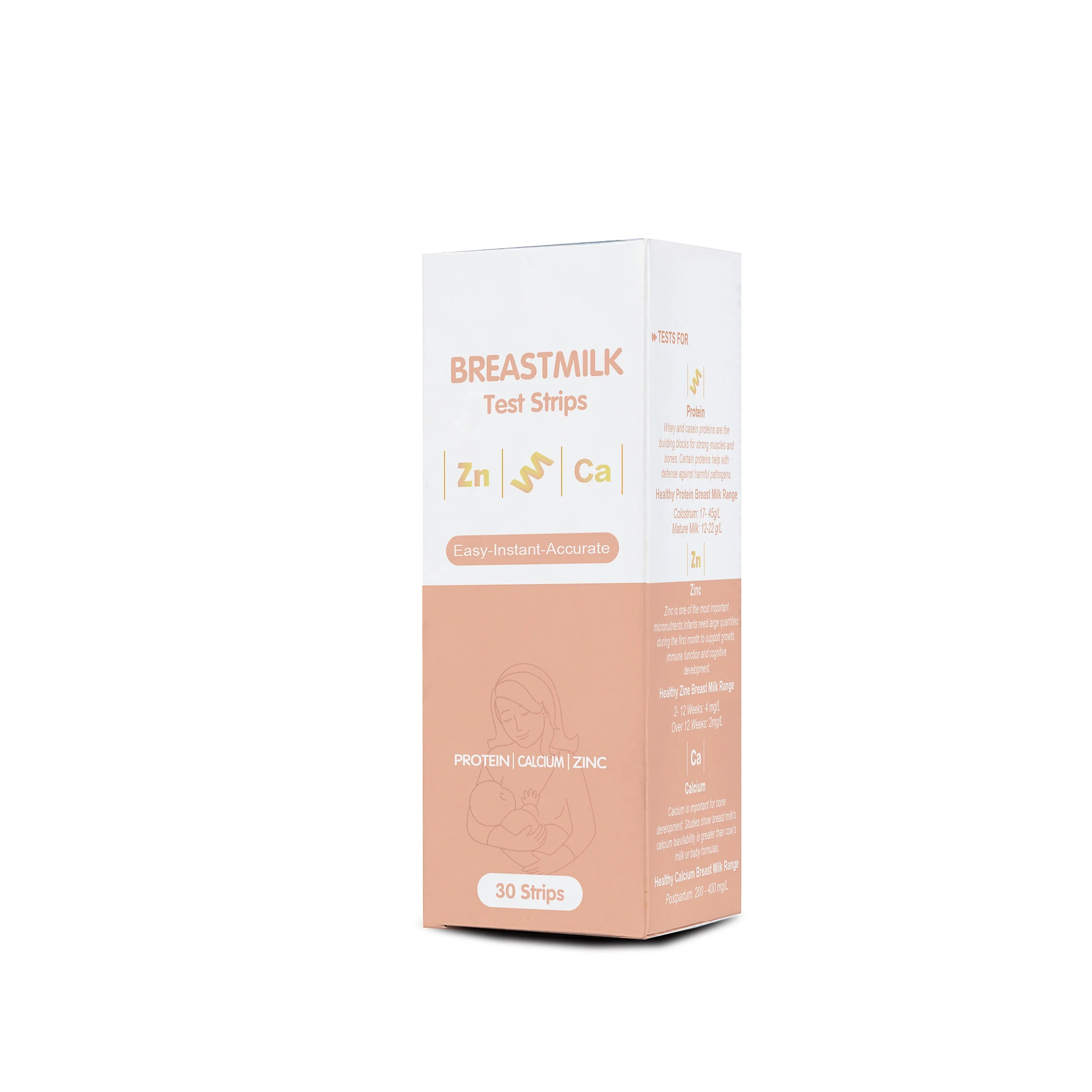Breastmilk Test Strips Protein Zinc CalciumTest Strips for Breastfeeding Moms