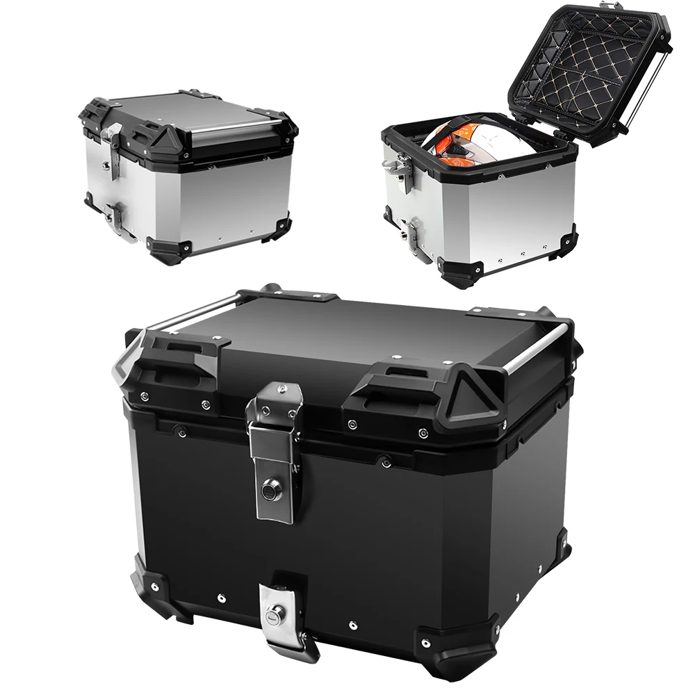 Wholesale 25L 36L 45L 55L 65L 80L 100L PU lining tail top box larger motorcycle trunk
