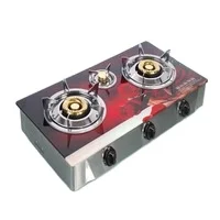 Hot Sale New Model Tempered Glass Top Kitchen Three Burner Cooking Gas stove