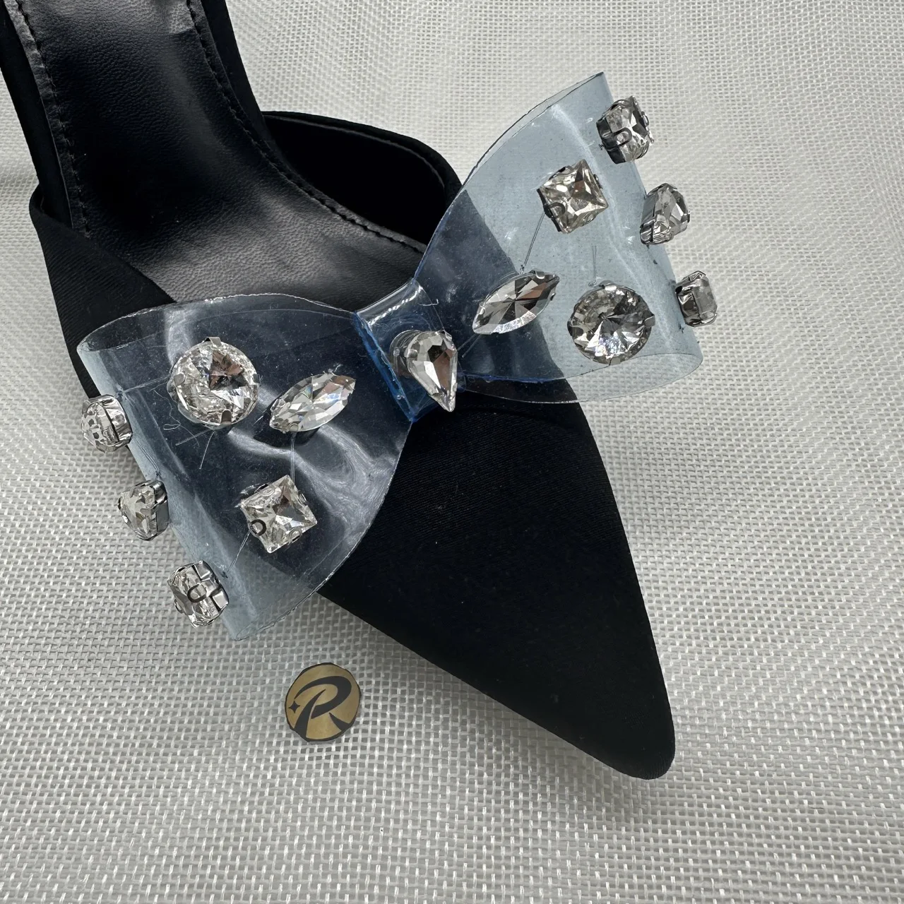 2024 Summer Sandals Charms Rhinestone Shoes Chain Metal Accessories Heel Colorful Crystal Chain Decoration Accessories