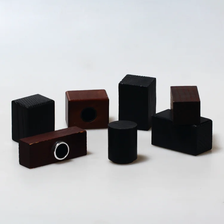 Factory OEM Perfume Bottle Caps Nice design square lid various wooden material customized big spherical wood for perfume caps