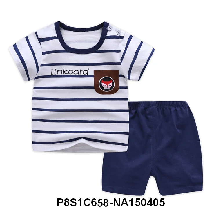 
children clothing set boy girls Summer Short Sleeve shirt and short Boys Cotton Clothes Sets kids Pajamas 