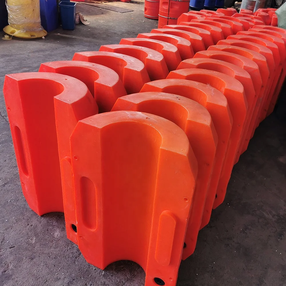 Marine Rotational Molding Plastic Dredging Floats Foam Filled Hose Float Buoy LLDPE Floating Dredging Pipe Float