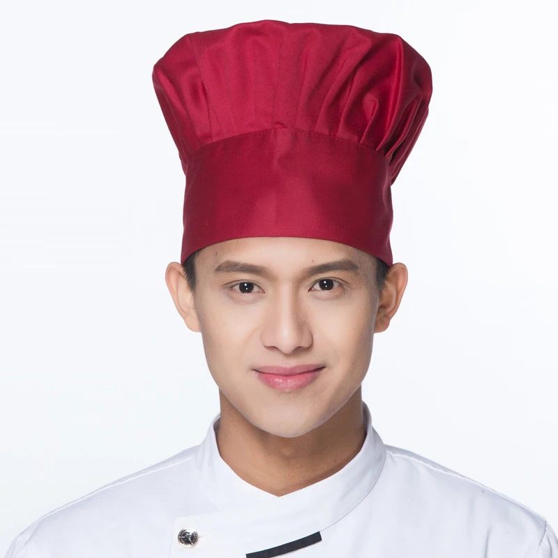 1Pcs Cook Adjustable Men And Women Kitchen Baker Chef Elastic Cap Hat Catering Comfortable For Men And Women