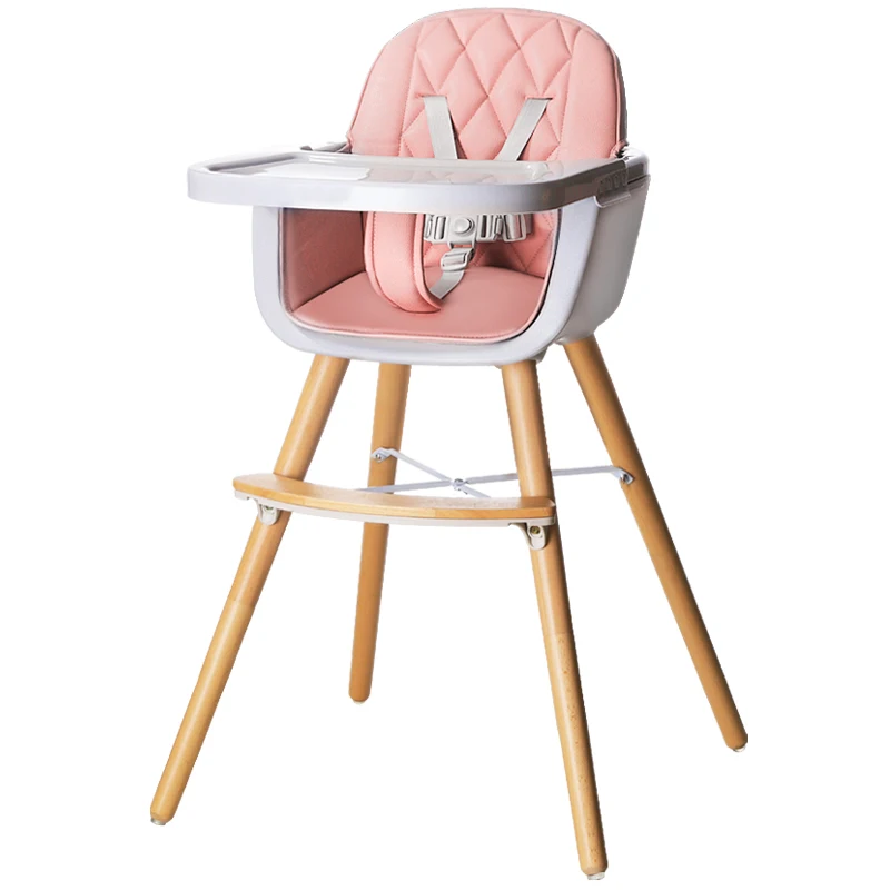 Multifunctional Adjustable Wood High Chair Baby Feeding Plastic Dinning Kids Table And Baby Feeding Chair