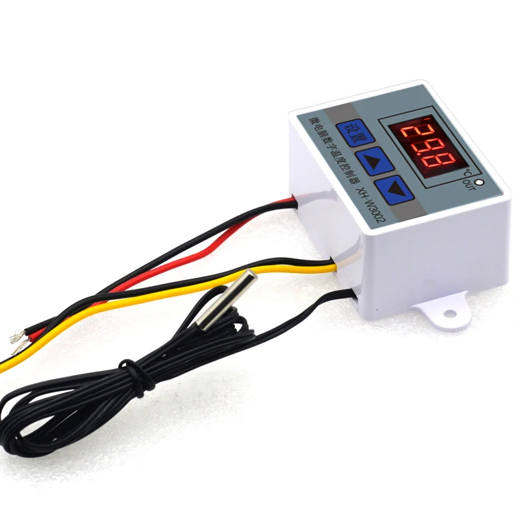  12V 24V 48V Термостат 110V-220V W3002 цифровой регулятор температуры на светодиодах повышенной 10a переключателем управления термостатом зонд Xh-w3002