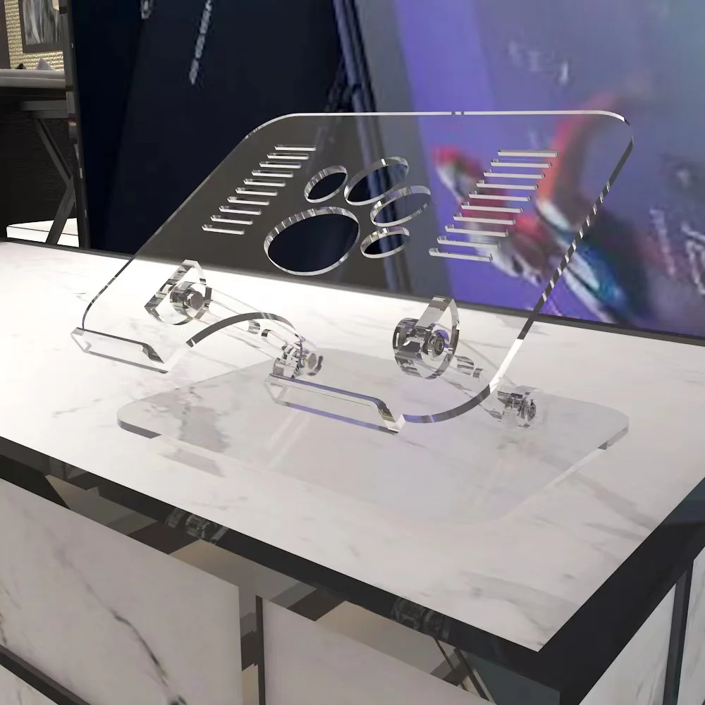 Transparent Acrylic Reading Book Stand Shelf Adjustable Mini Flat Bracket 180 Degree Tablet PC Holder Gift Set