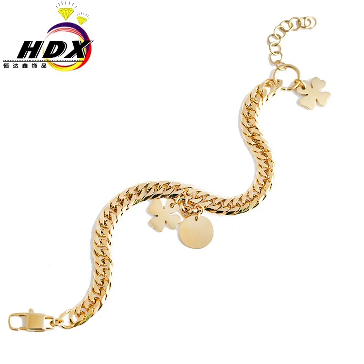 2023 New Style Design Jewelry Japan and Korea Bracelet Flower Mirror 18k Gold Plated Stainless Steel Cuff Bracelets for Women