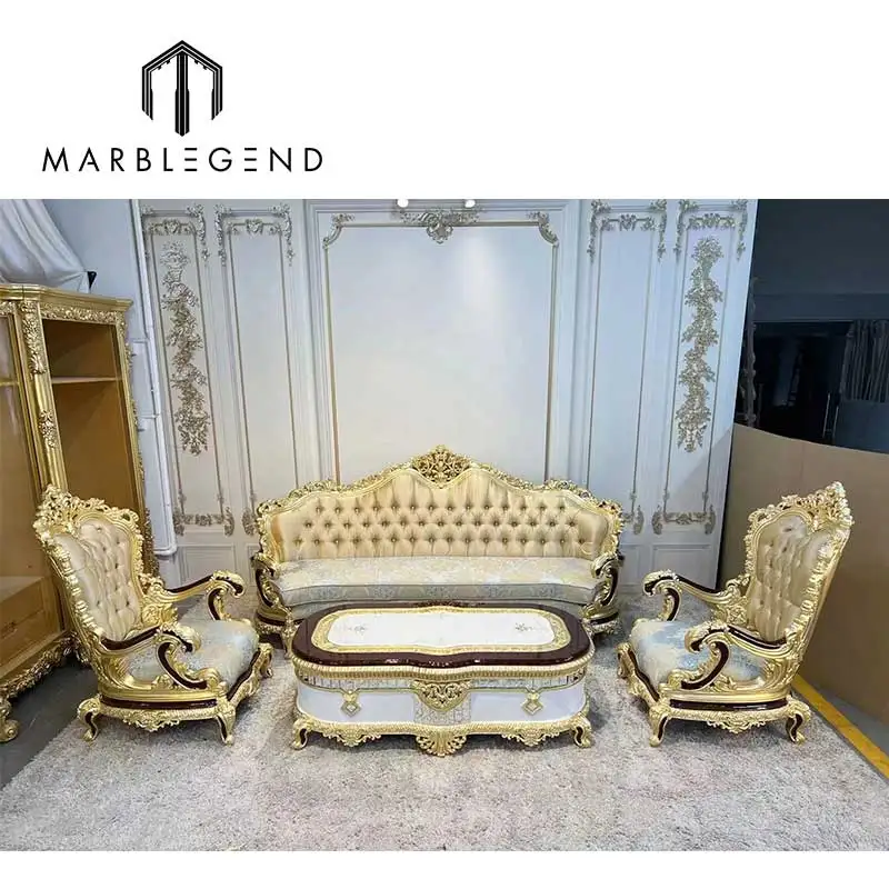 luxury royal fancy solid wood home bed room bedroom furniture set