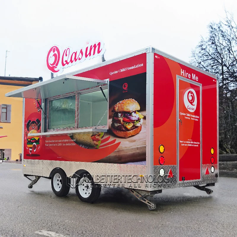 Top Sale Small Mobile Food Van Trailers Concession Catering Frozen Food Truck For Sale
