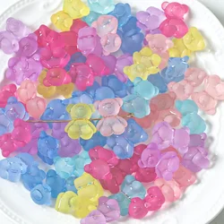 Wholesale 2022 New Arrival 50pcs/bag Matte Clear Color Acrylic Bear Beads For DIY Bracelet Jewelry Making