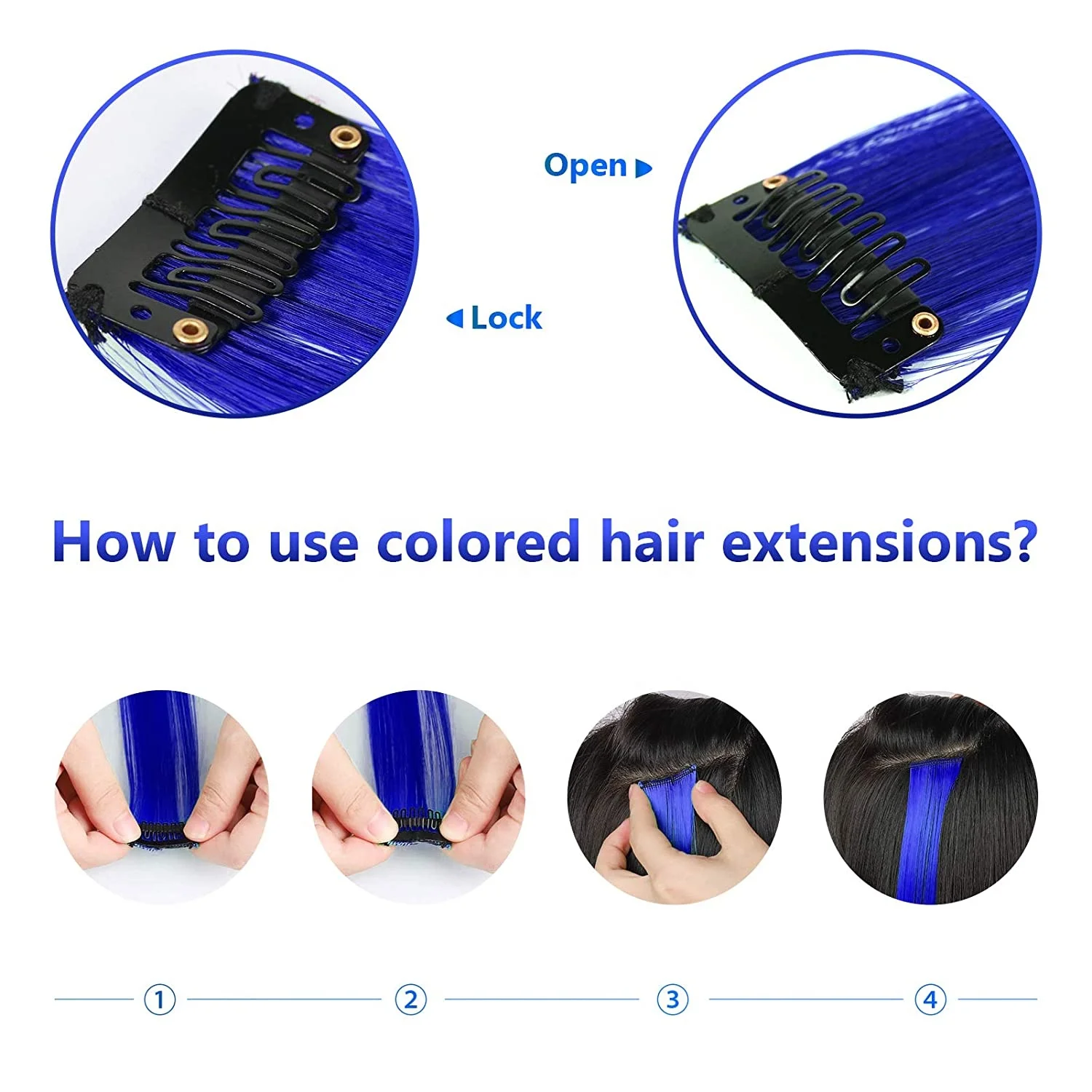 Party Highlight Curly Wave Synthetic Fiber Headpieces Comb Hair Clips for Women Girls Clip in Hair Extensions
