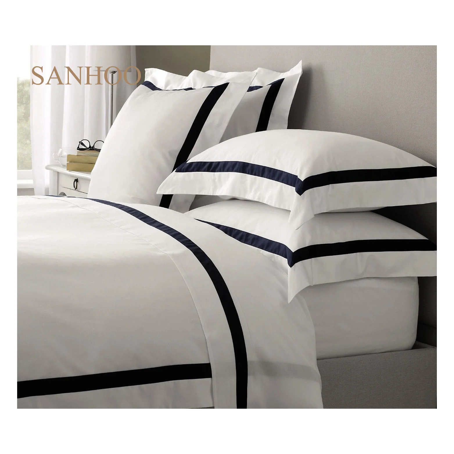 SANHOO Premium Quality Royal 5 Star Hotel Bedding Set 300tc Bedding Sheet Set