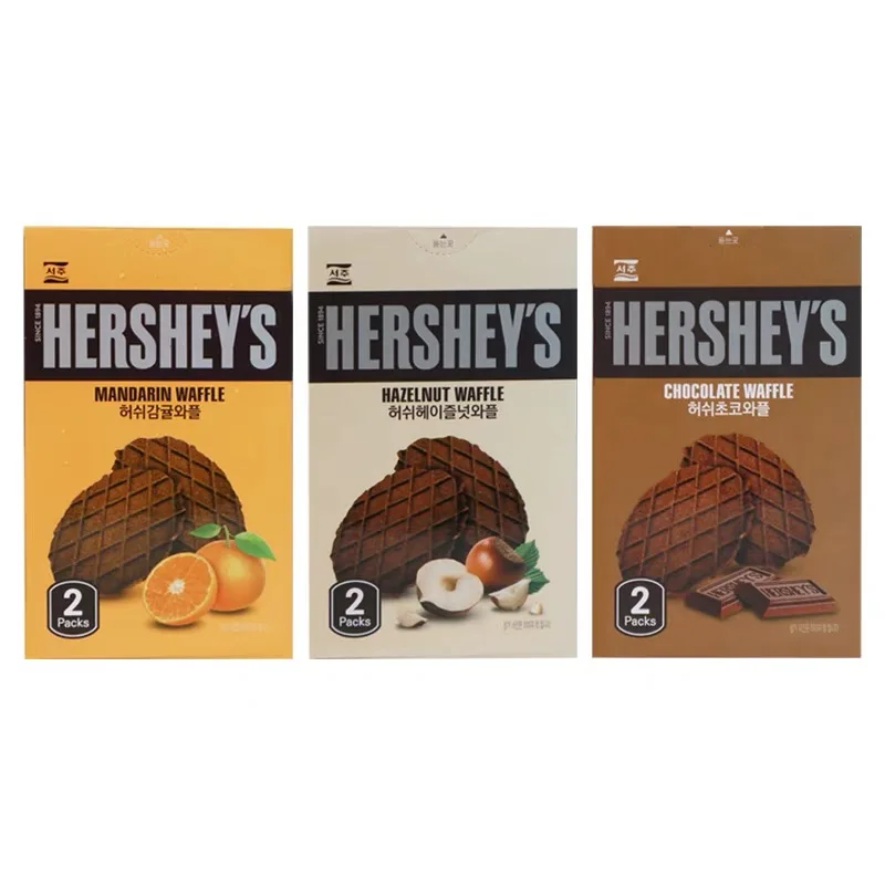 Оптовая продажа корейского печенья с шоколадным вкусом Hershey вафельное печенье экзотическое закусочное кремовое 55 г