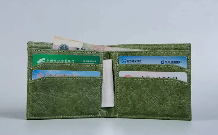 New Fashion Kraft Paper Short Wallet Horizontal Multicard ID Certificate Bag