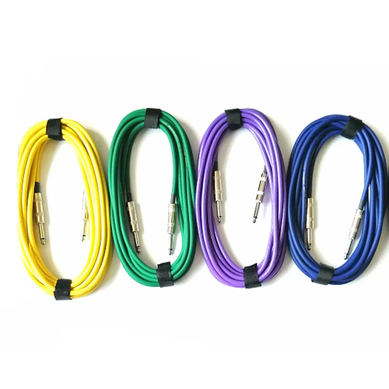 Manufacturer Wholesale 3M 10ft Plug Electric Guitar Cable colorful Good Quality Guitar Cable