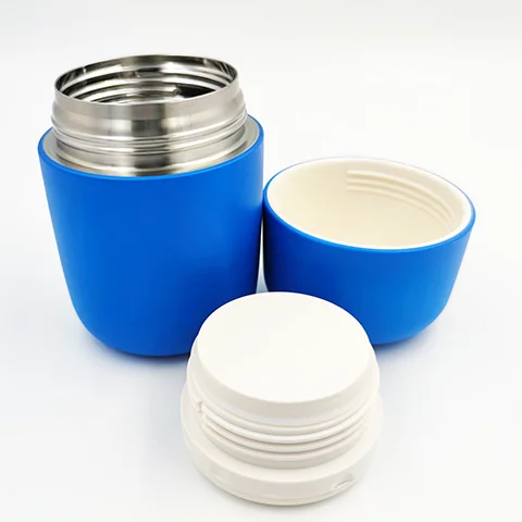 16 Ounce 500ml customised insulated thermos kid vacuum stainless steel lunch box baby soup thermos food jar with folding spoon