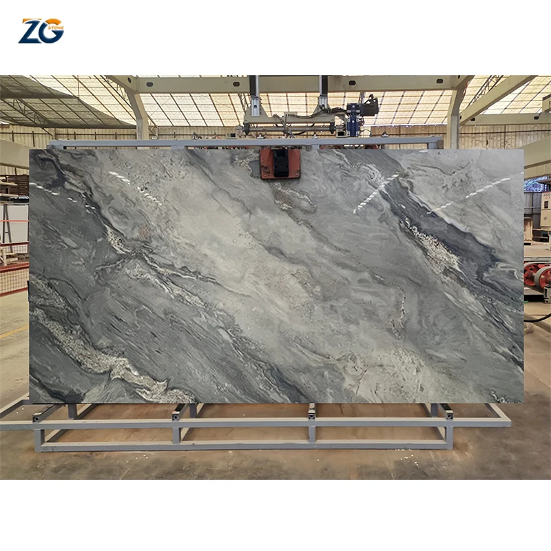 ZGSTONE серый тонкий спеченный камень большие плиты 1200*2400 стеновые панели столешницы большого формата керамические фарфоровые