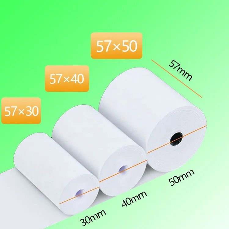 Thermal printer paper 80mm 57mm bill cashier paper printing 80X80 57X40 till roll pos atm 3 1/8 x 230 receipt thermal paper roll