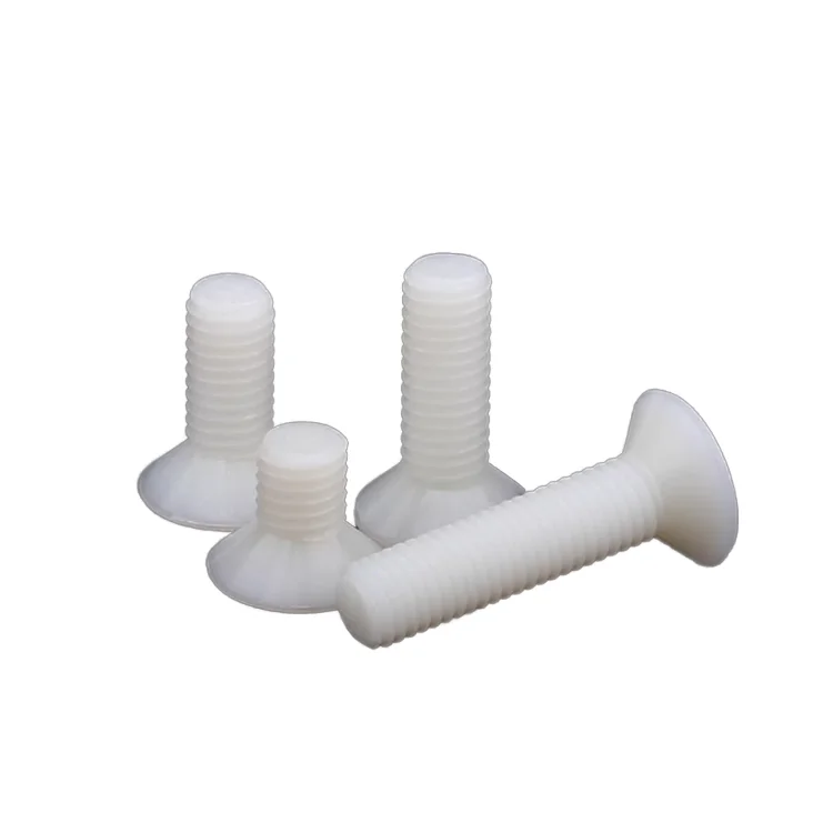 Nylon Countersunk Phillips Screw Factory Flat Head Nail Transparent Flat Head Plastic Insulated Screw Bolt M2 M3 M4-M8