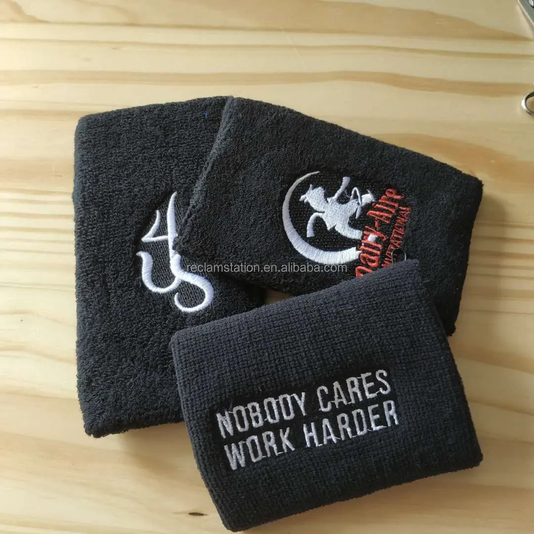 solid colors Unisex Sport pure Cotton Sweatband Wristband Wrist Protector Running Badminton Basketball Terry Cloth Sweat Band