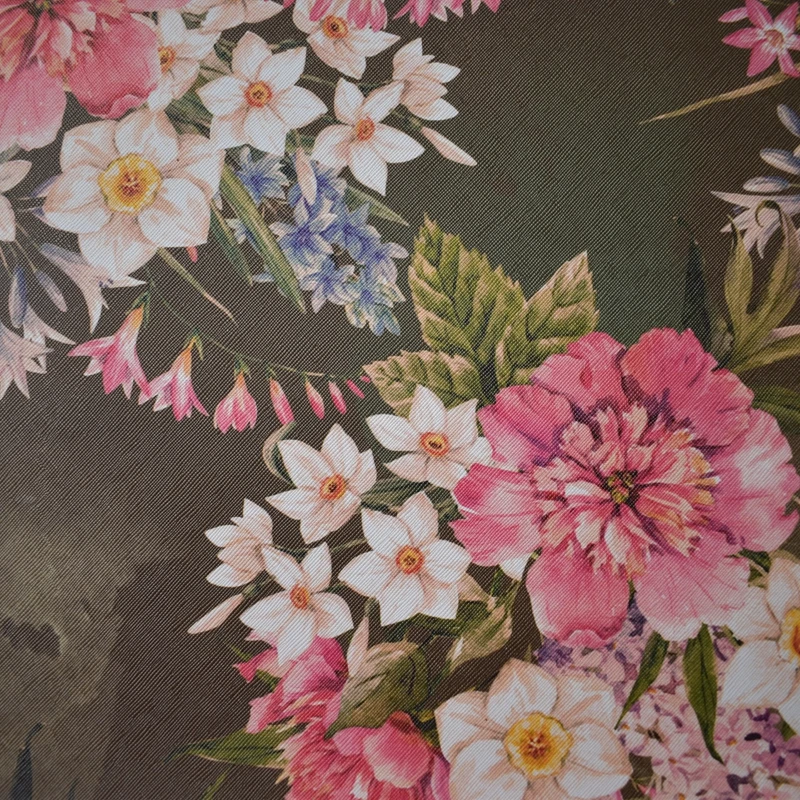 NO MOQ Custom Printed Faux fake Leather PU/PVC for DIY Garment Crafts For Fashion Bag