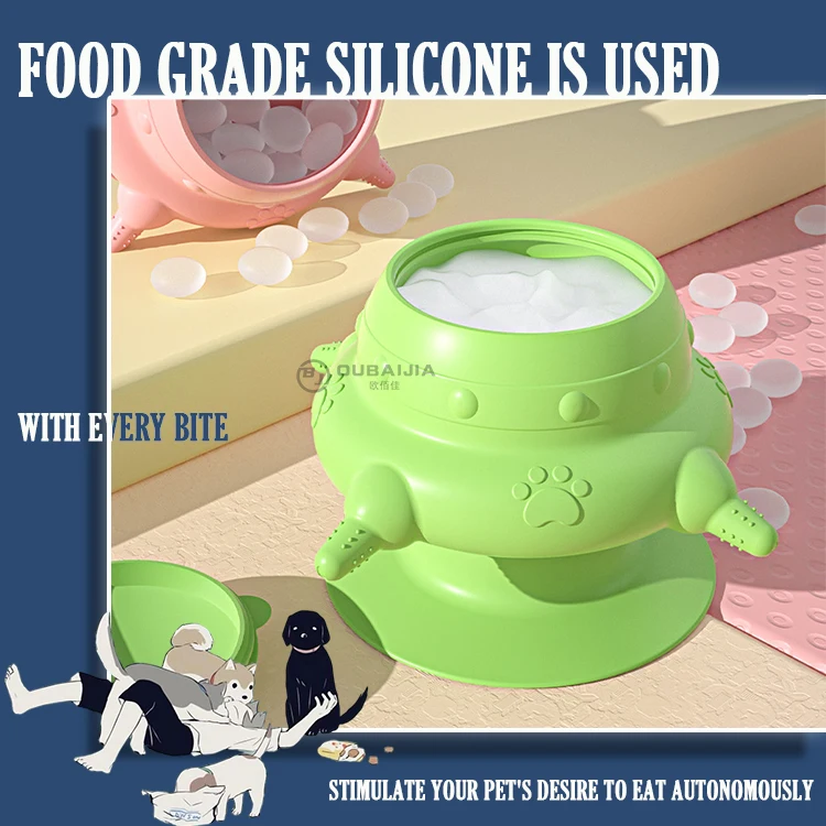 OBJ can customize baby pet feeder Dog dog kitten food silicone breast milk pacifier Pet feeding with suction cup