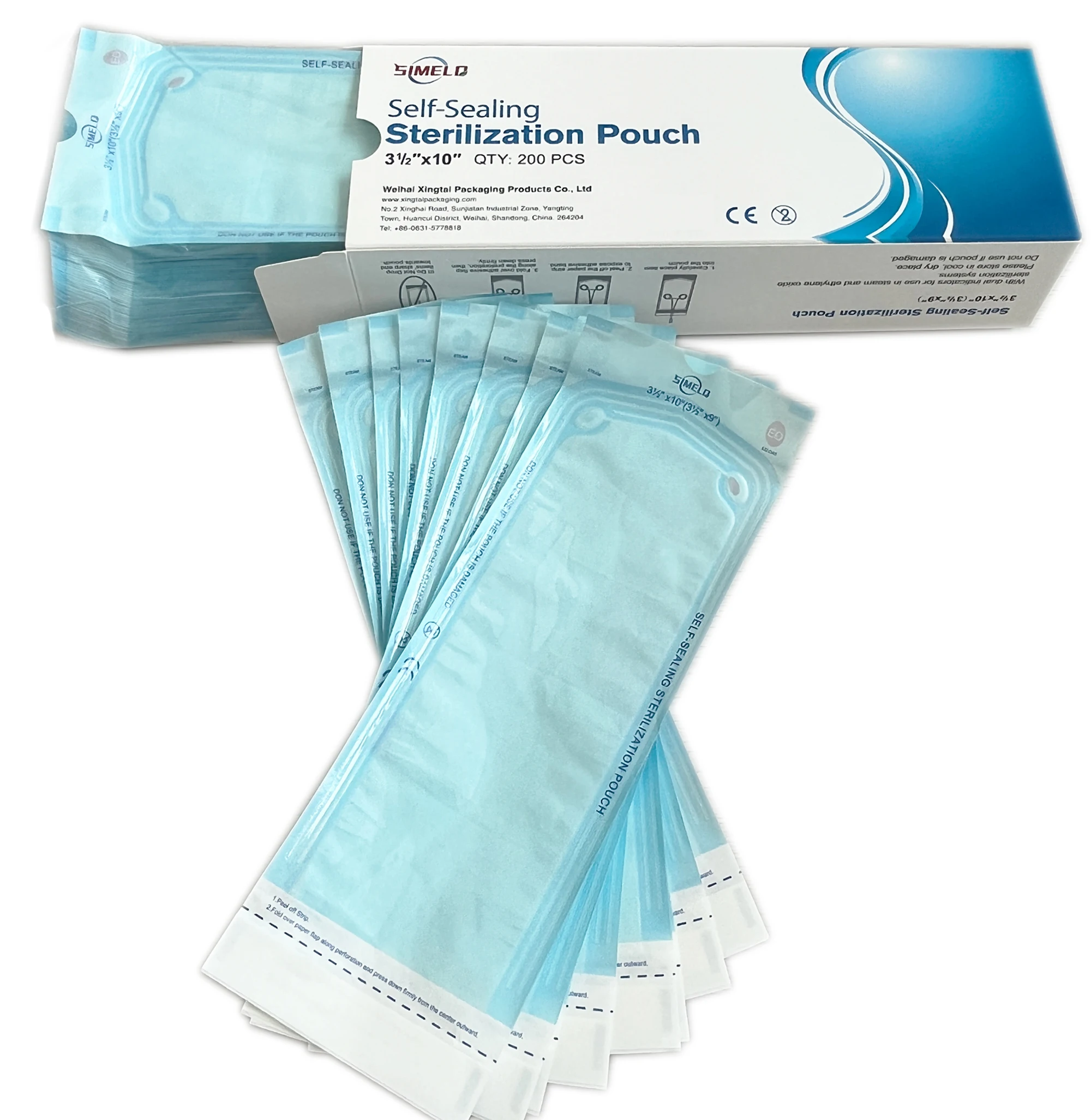 Self Sealing sterilization packaging pouches Medical Grade