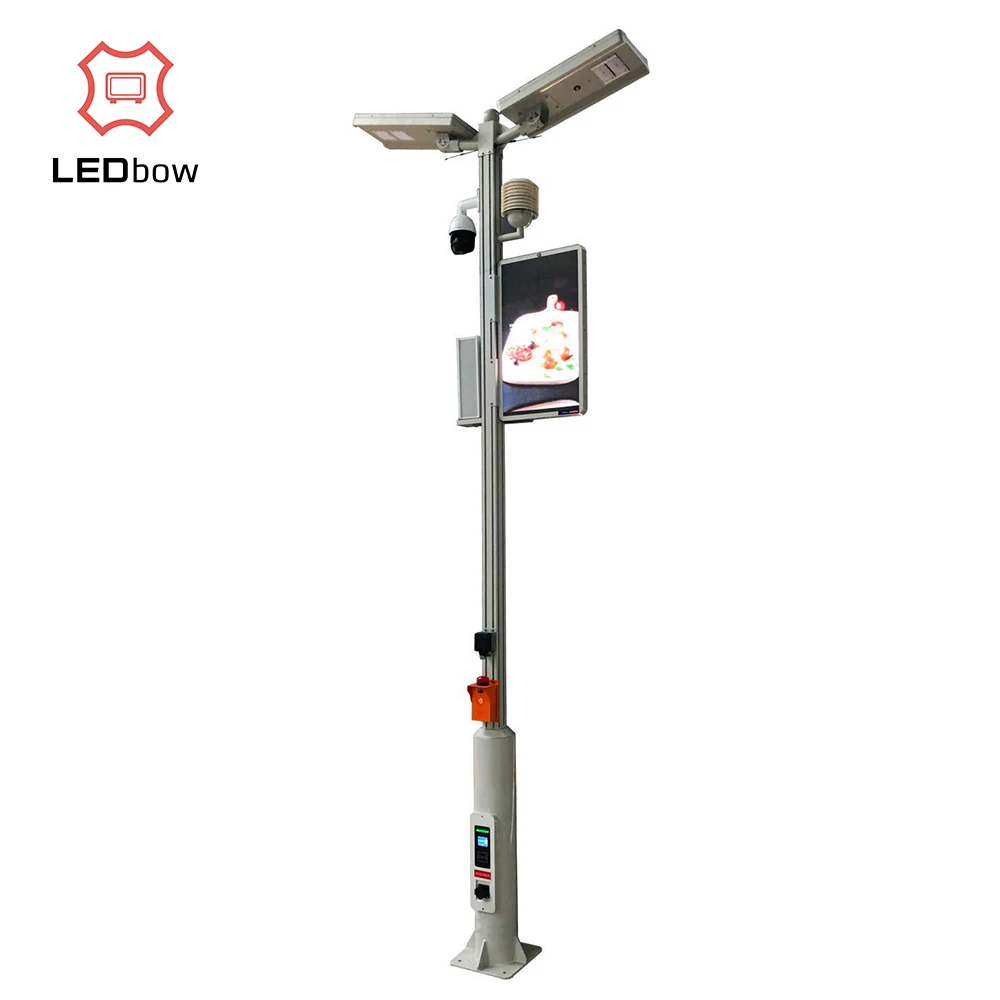 LEDbow, 6 м, умный уличный светодиодный фонарь с контроллером Lora CCTV для Smart City