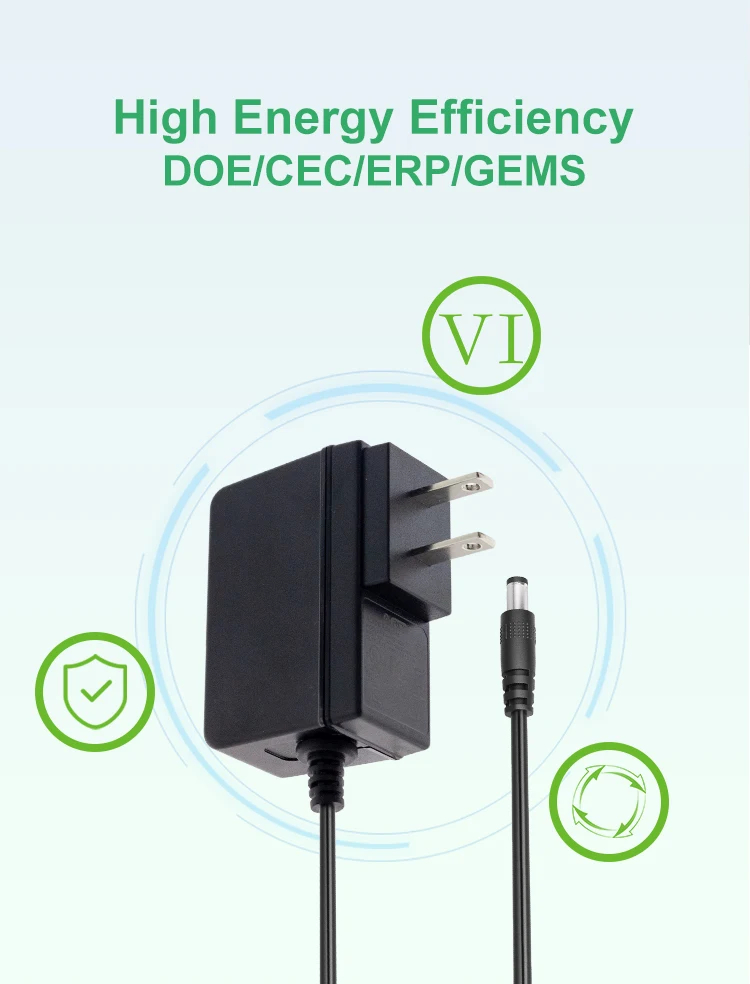 US Plug UL FCC 15W 12V 1.25A with a Custom Connector M12 Wall Mounted Adapter for Router