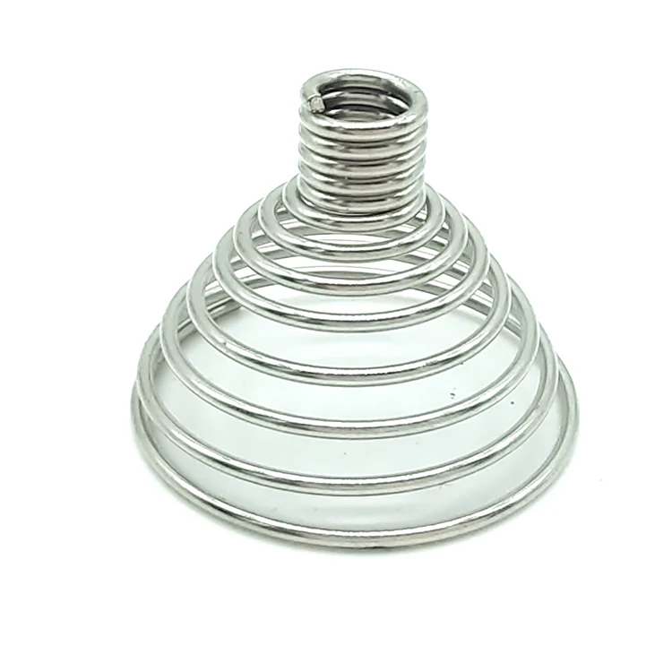 Factory custom spring steel spiral conic springs for Christmas tree topper