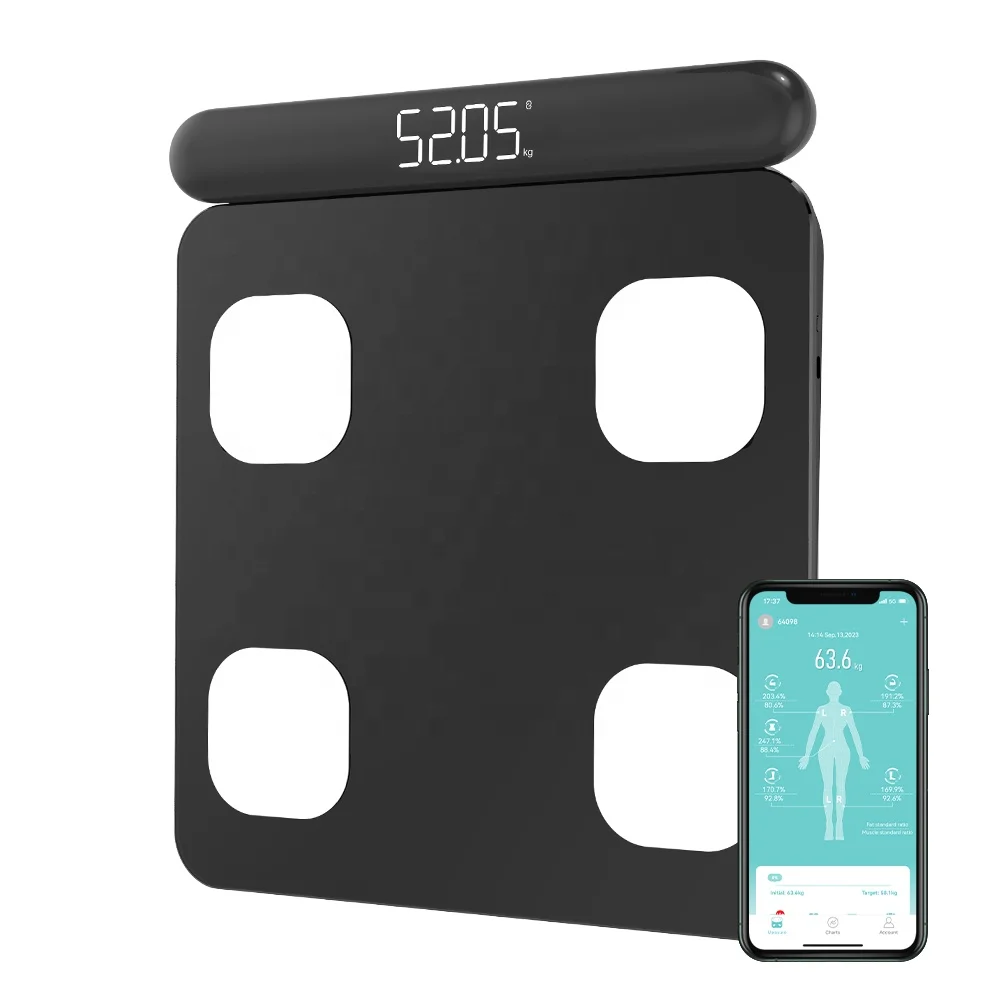 Custom Bmi Blue tooth Body Fat Scale 8 Electrodes Handheld Smart Scale Body Composition Monitor With Report Weight Scale
