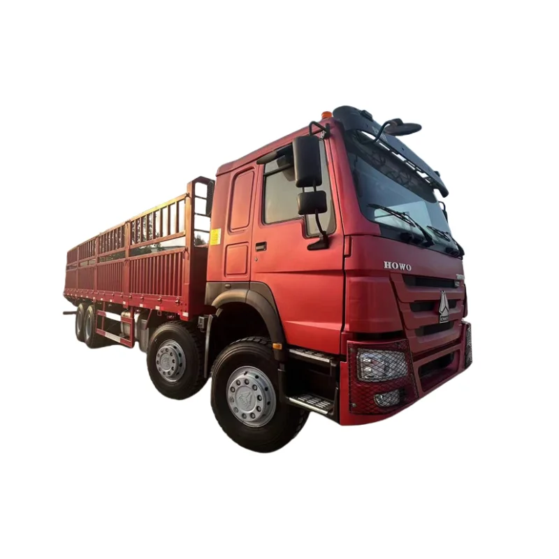 Used China National Heavy Duty Truck HOWO Freight Truck 8x4 Euro 3 Fence Truck 12 Wheel 371HP African Price Sales