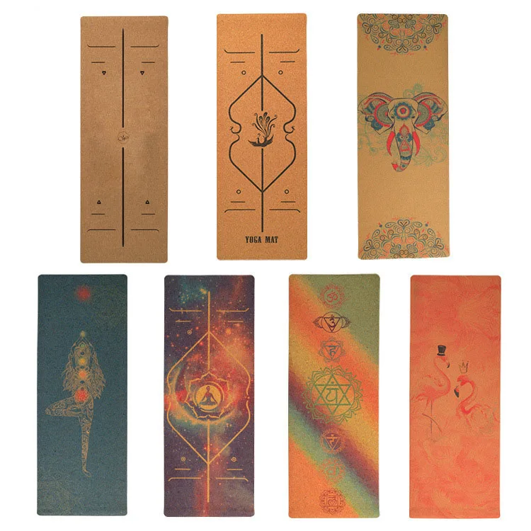 Eco Luxury Ideal for Hot Yoga Power Bikram Ashtanga Sweaty Workouts mandala printing YOGA DESIGN LAB The Cork Yoga Mat