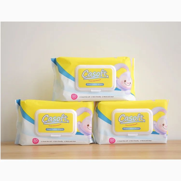 Odorless Mild Organic Flushable Baby Disposable Facial Hand Wet Wipe