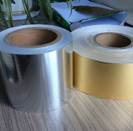 Golden Laminated Grey Back Board Gold Foil Paper Metallic Paperboard Food Grade Paper Backed Candy Bar Foils