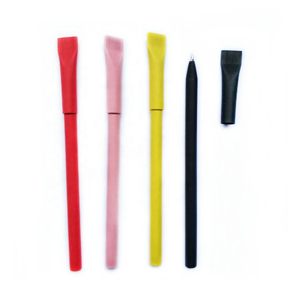 Экологичная шариковая ручка из переработанной крафт-бумаги, рекламная акция, нанесение логотипа на заказ, оптовая продажа