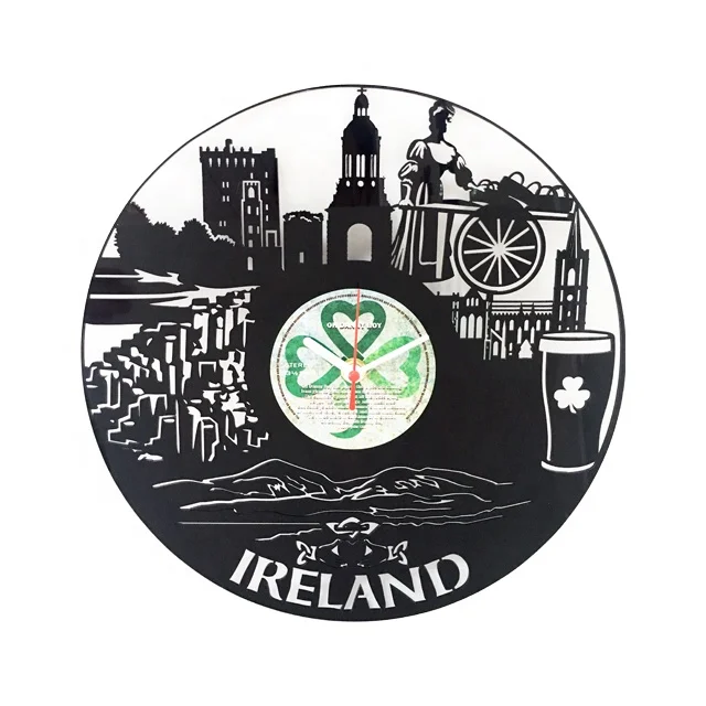 black acrylic vinyl clock