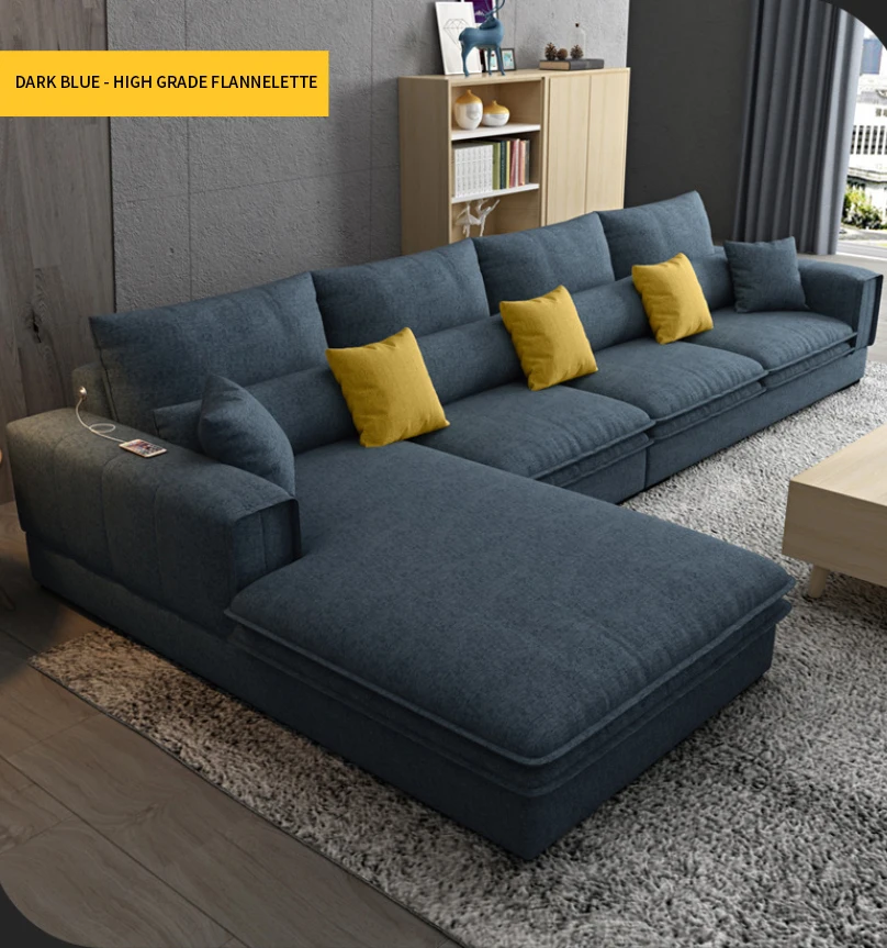 
Wholesale factory new l shaped modern simple furniture set design large sofa sectional combination sofa for living room 