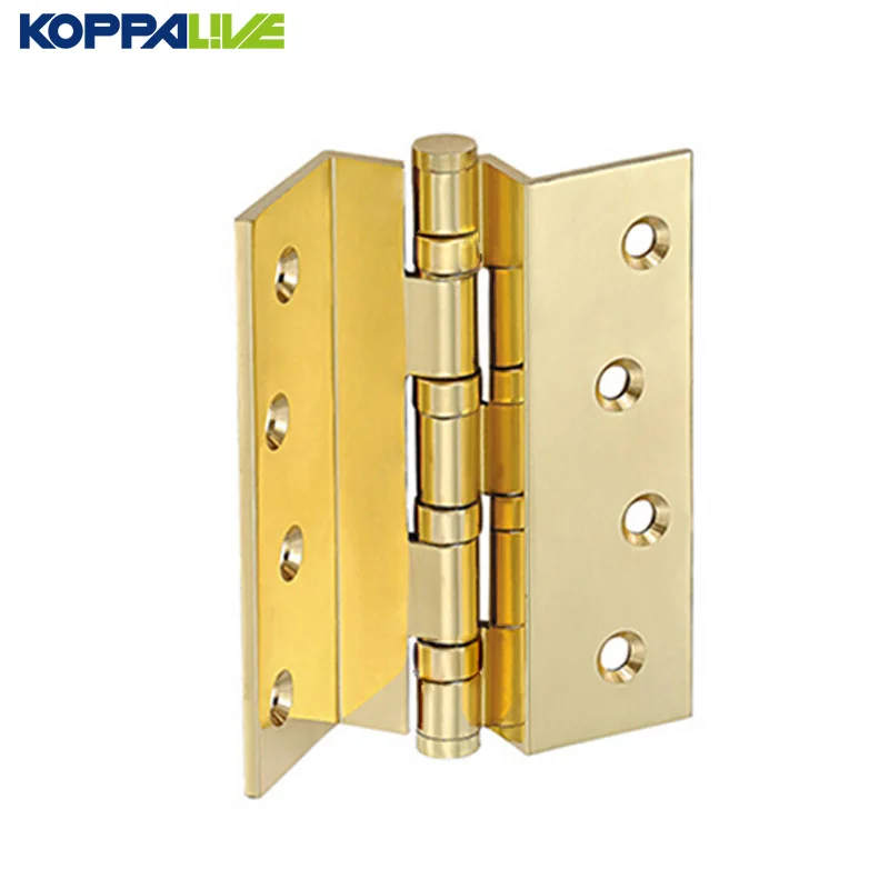 Koppalive modern 4 inch 5 inch Brass Cranked Folding Ball Bearing Bending Door Hinges