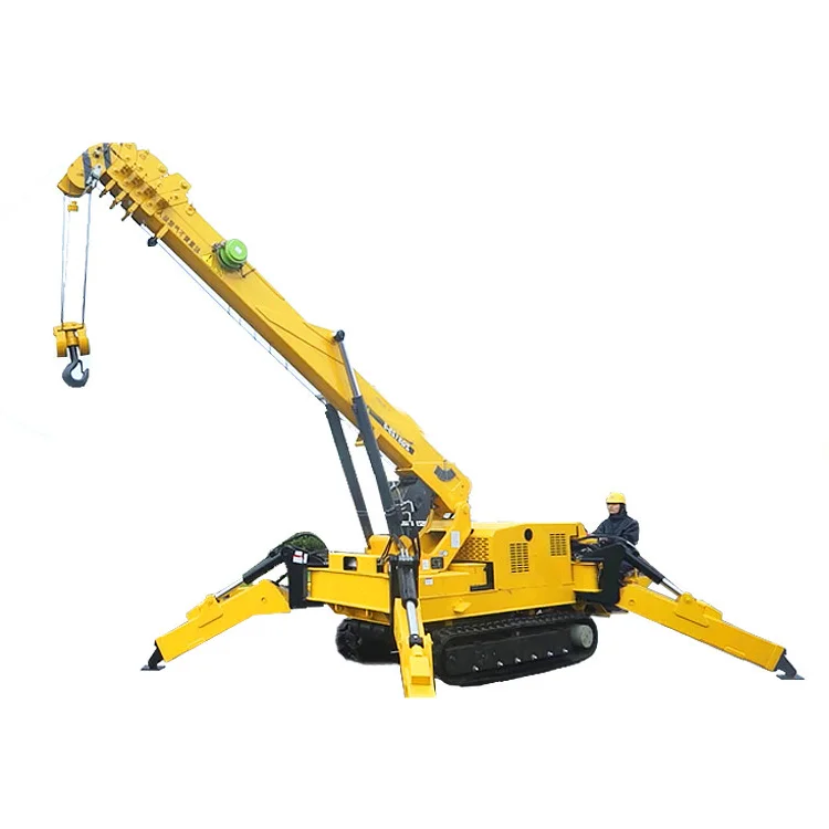 SuiZhong Diesel Power Telescopic Boom Hydraulic Lifting Crane Mobile Spider  crane grue spider crane 3 ton