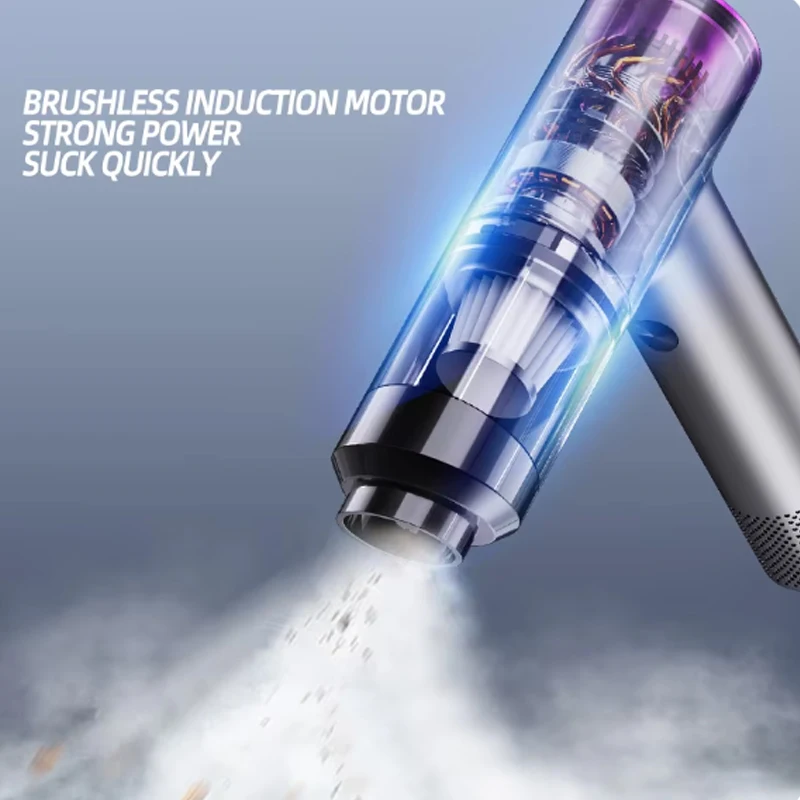 Car Mounted Vacuum Cleaner Brushless Motor Handheld High Power Dust Blower Inflation and Pumping