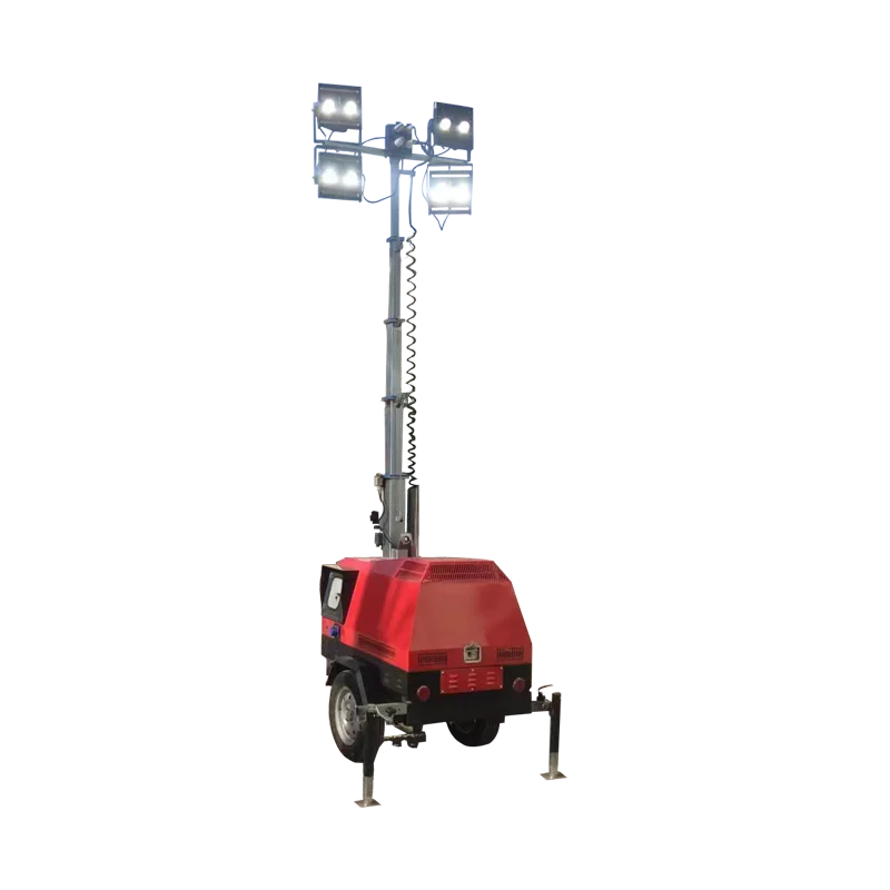 9m Hydraulic Mast 10kw 360 Degrees Telescopic Storike 6.5kw Retractable Light Tower 7kw Generator