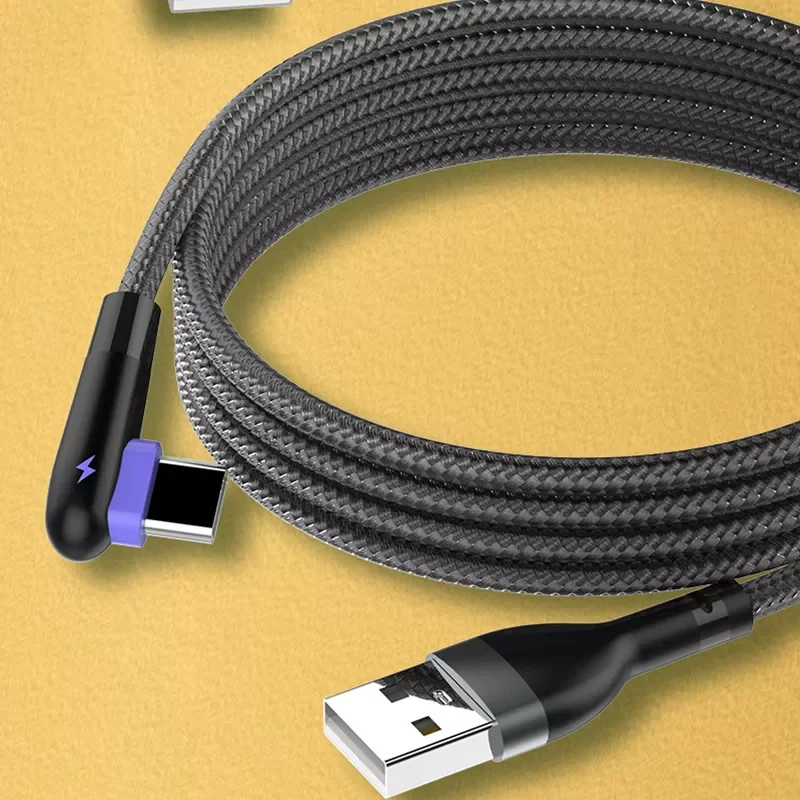 LDNIO 90 angle elbow data cable 2.4A 1meter/2meter Usb Cable Quick Charge Mobile Phone Data Cable